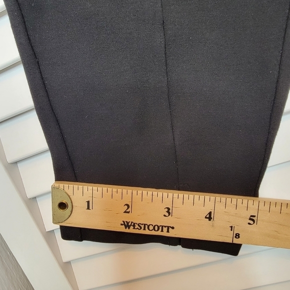 1.STATE‎ Front Slit Ankle Pants Seamed Black Women's Sz Small Minimalist Classic - Picture 11 of 13